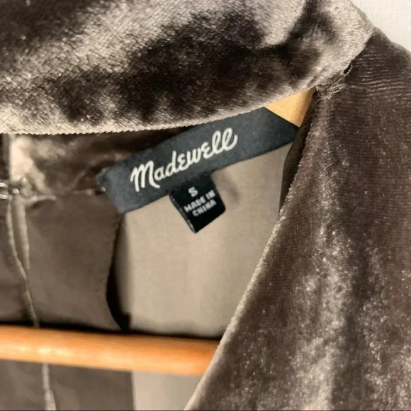 Madewell Short Sleeve Velvet Choker Top Size Small - Picture 5 of 10